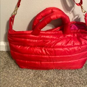 Red Quilted Women's Bag